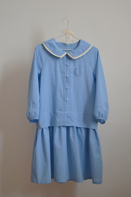 commissioned sisters' dresses in blue - Minus Sun
