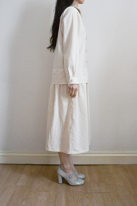 commissioned crocheted collar shirt dress calico ver. - Minus Sun